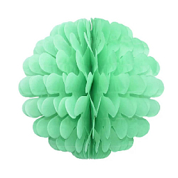 Бумажное украшение Цветочный шар-соты 25 см, салатовый