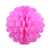 Бумажное украшение Цветочный шар-соты 25 см, розовый