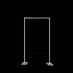 Каркас для фотозоны Прямоугольник открытый 1х2м, белый 