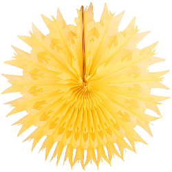 Снежинка обьемная 50 см ярко-желтый