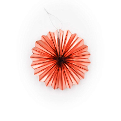 Снежинка фольгированная 16 см розовое золото