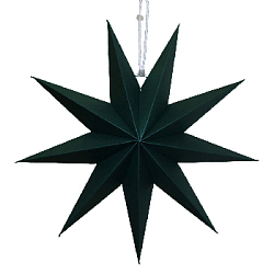 Звезда 30 см девятиконечная, темно-зеленый